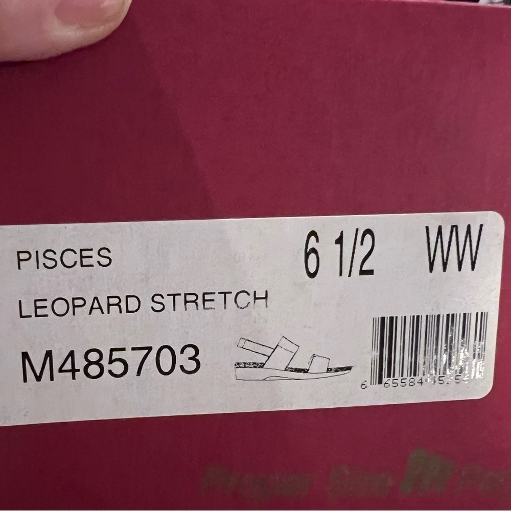 S74. Munro Pisces Women's Leopard Print Stretch Sandals 6.5WW - Picture 9 of 10